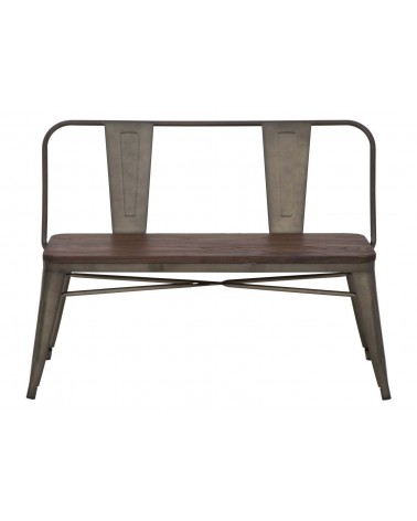 Industrial Style Bench - Metal and Wood 105X50X80 cm -  - 8024609321894