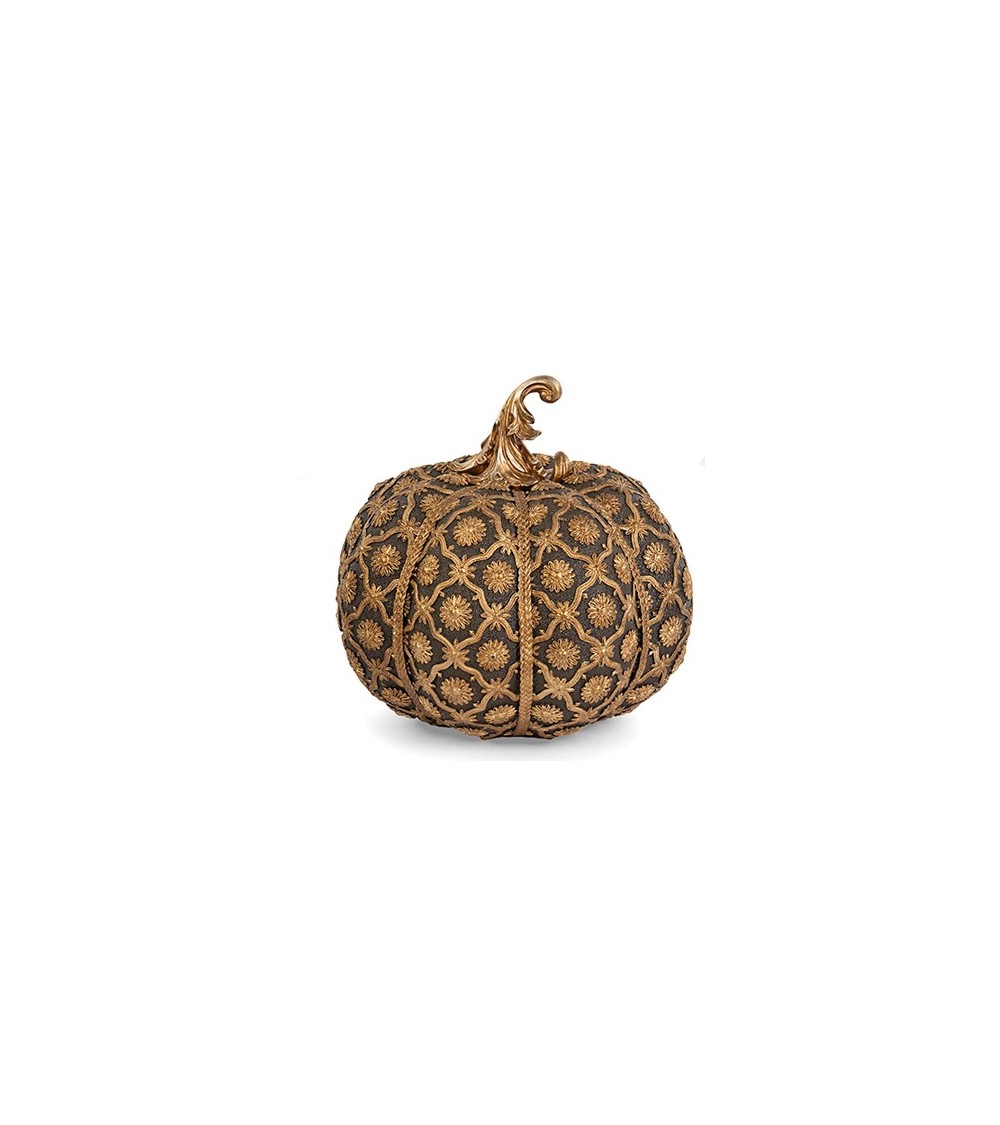 Resin Pumpkin with Gold Decorations -  - 