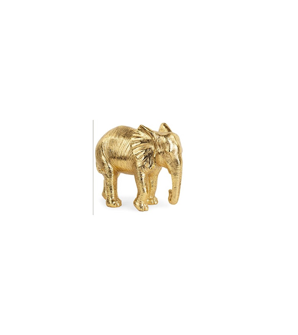 Éléphant en résine dorée - 