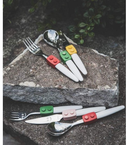 Children's cutlery - Click set 3pz - Costruzioni Style - Rivadossi -