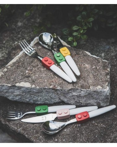 Children's cutlery - Click set 3pz - Costruzioni Style - Rivadossi -