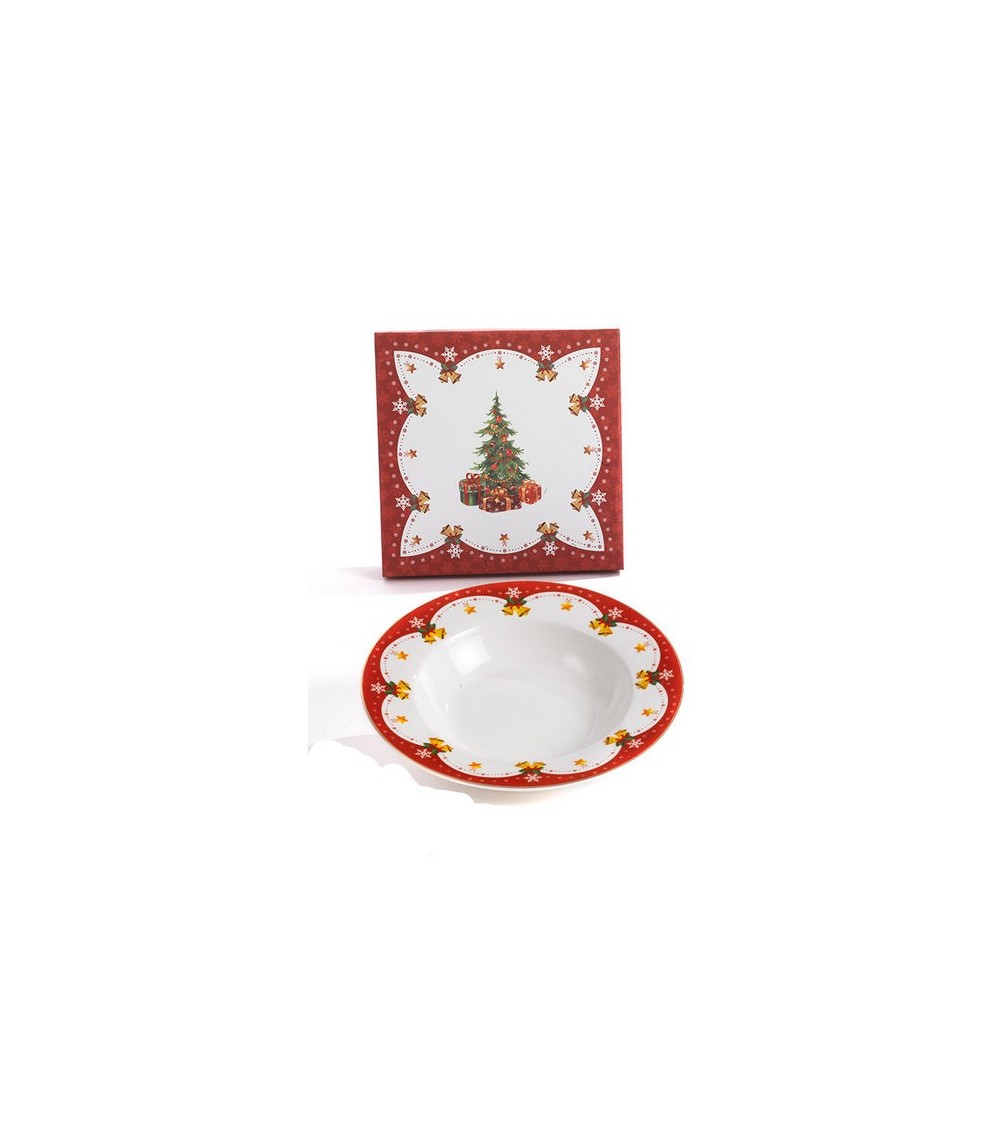 "Christmas" Porcelain Dinner Plates Set of 4 with Gift Box -  - 