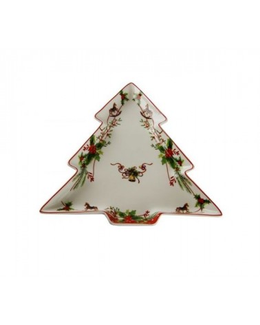 Pirofila Natalizia in Ceramica ad Albero "Jingle Bells" - Royal Family - 