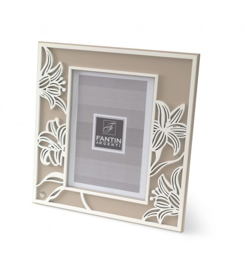 Favor Argenti Fantin - Photo frame with lily and turtledove back cm 13 x 18 -  - 