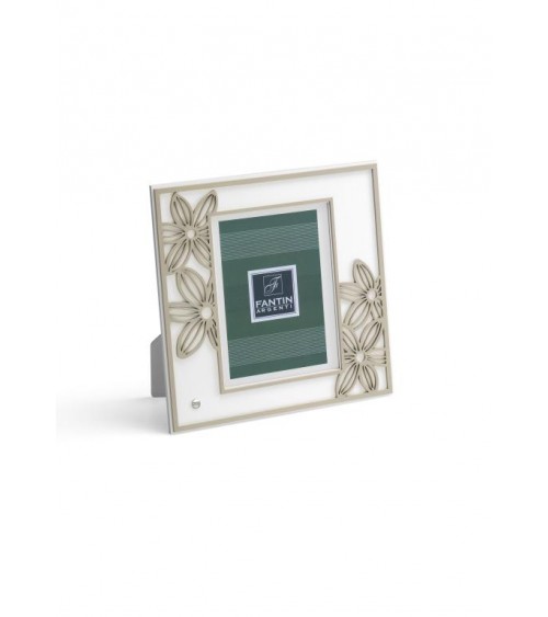 Photo frame with daisies and white back cm 13 x 18 - Fantin Argenti -  - 