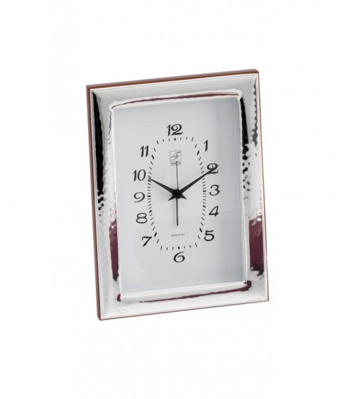 Alarm Clock in Silver with Hammered Band - Fantin Argenti