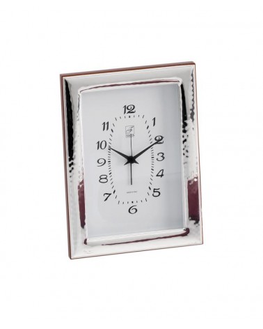 Silver alarm clock with hammered band - Argenti Fantin -  - 