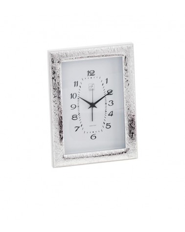 Alarm Clock in Silver with Bark Effect and Cream Back - Fantin Argenti -  - 
