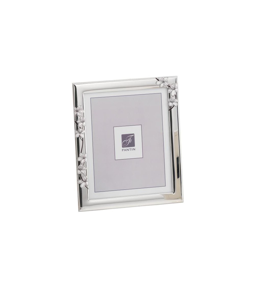 Favor Argenti Fantin - Silver Photo Frame with Peach Flowers and Cream Back -  - 