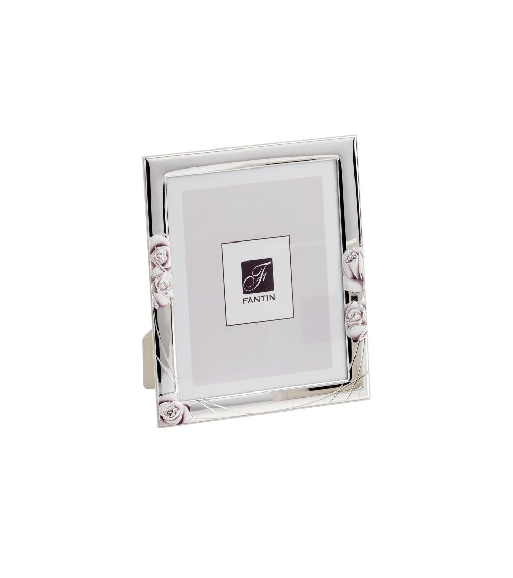 Favor Argenti Fantin - Silver photo frame with roses and cream back cm 15 x 20 -  - 