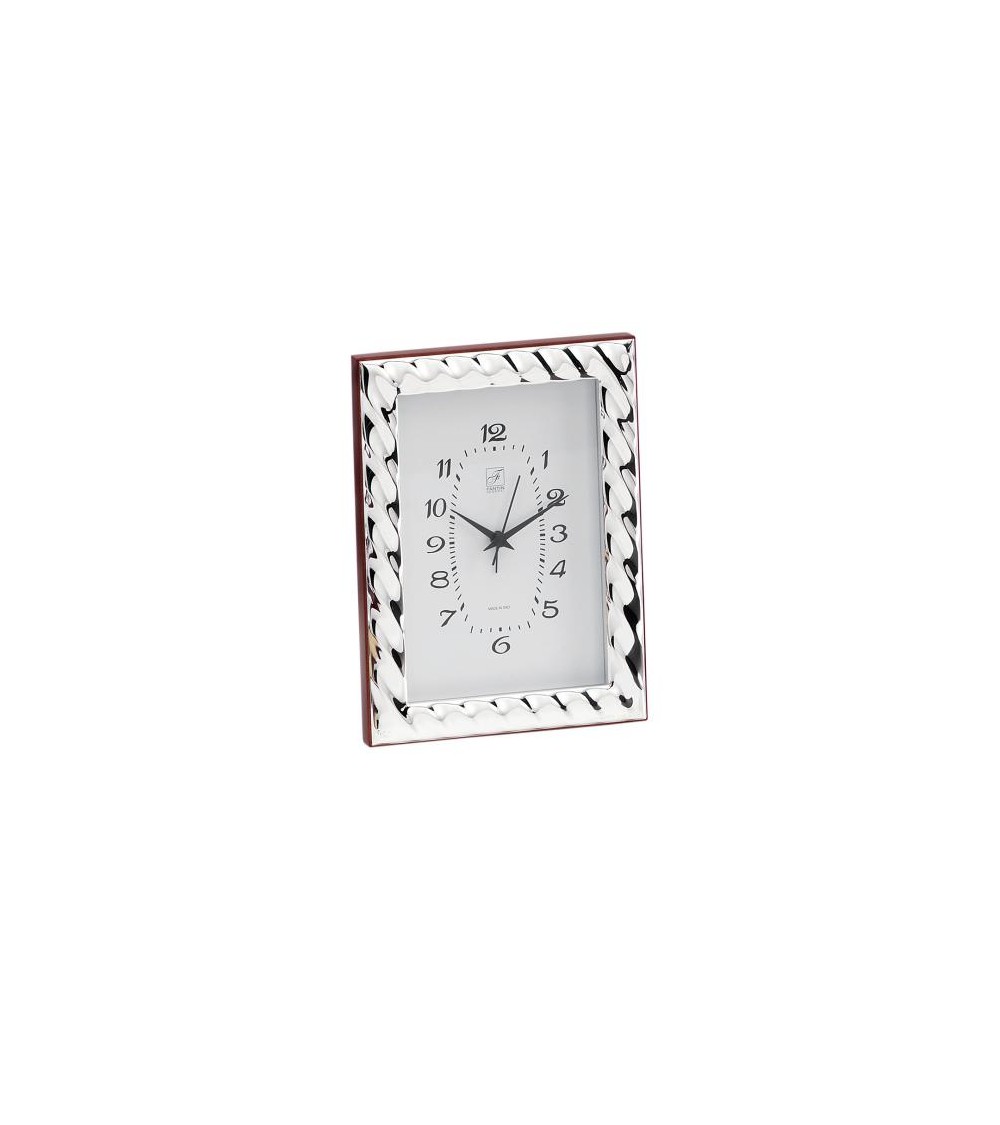Argenti Fantin - Silver alarm clock with twisted effect band -  - 