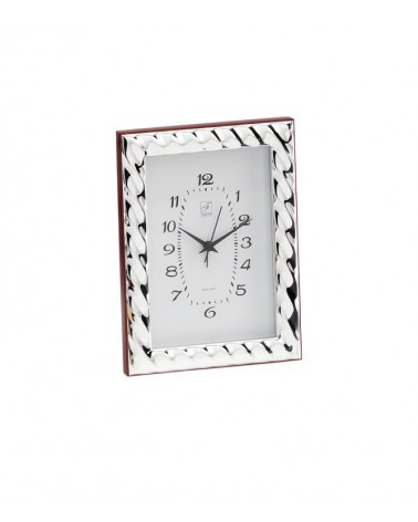 Argenti Fantin - Silver alarm clock with twisted effect band -  - 