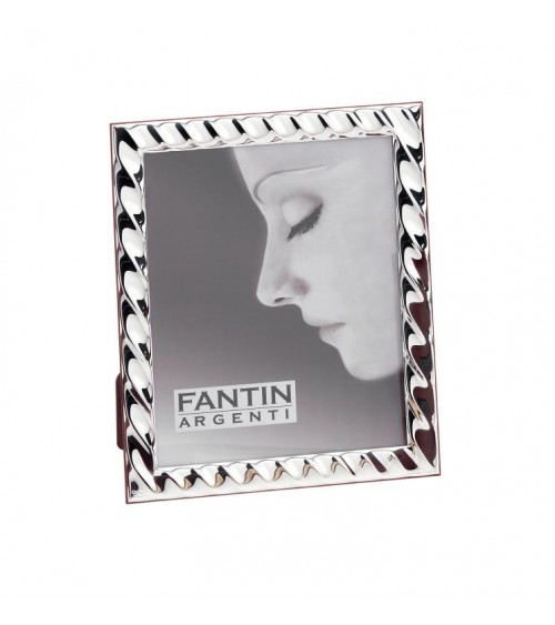 Fantin Argenti Favor - Cadre Photo Argenté avec Bande Effet Torsadé 15 x 20 cm - 