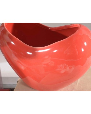 Set aus 3 herzförmigen glänzenden Keramikvasen - 