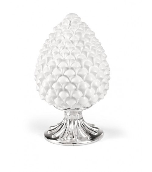 Favors Fantin Argenti - Pine Cone With Silver Base cm H 20 white