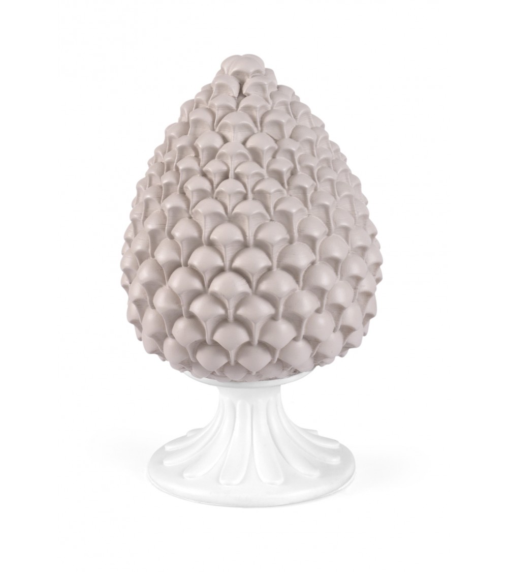 Sicilian Pine Cone With White Base cm H 20 - Made in Italy - Fantin Argenti -  - 