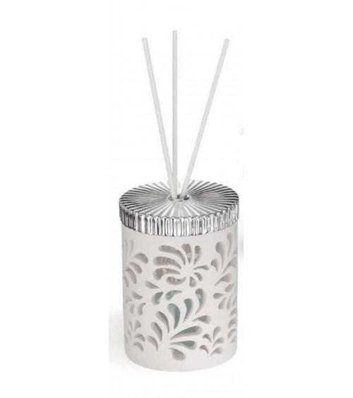 Perforated Air Freshener in Ceramic and White and Silver - Argenti Fantin -  - 