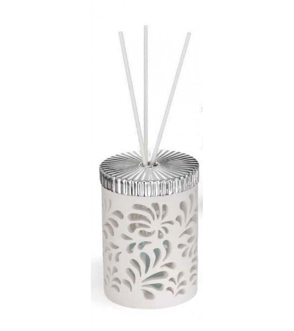 Perforated Air Freshener in Ceramic and White and Silver - Argenti Fantin -  - 