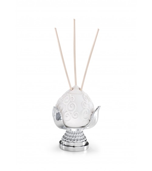 Favors Argenti Fantin - White Pumo Air Freshener with Silver Base