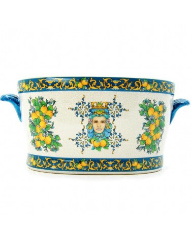 Große ovale dekorative Vase "Profumo di Sicilia" - Royal Family - 