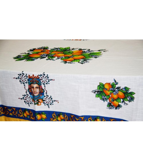 Royal Family  - Tischdecke aus Baumwolle  "Profumo di Sicilia" - 