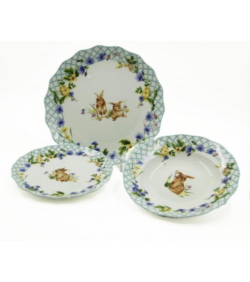 Royal Family - "Spring Easter" Dishes Service 18 Pieces