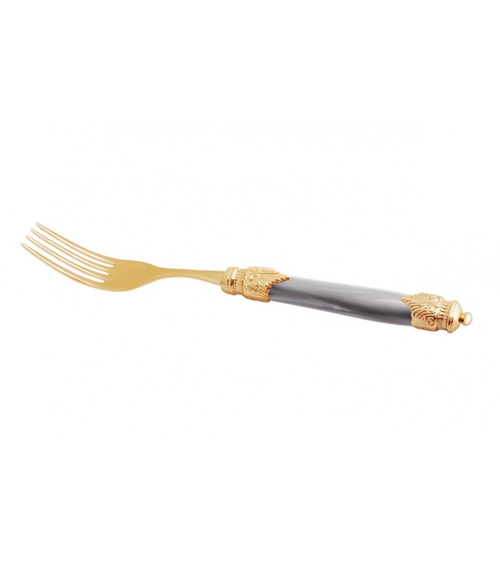 Arianna Oro Pvd - Forchetta Tavola - Posate Italiane Rivadossi Sandro - grigio