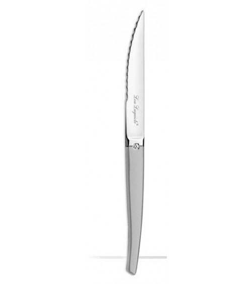 Amefa - Set of 6 Steak Knives in Jet Sandblasted Stainless Steel -  - 
