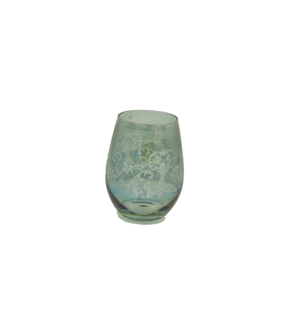 皇室 - 6 件套绿色品酒杯，刻有“Florence”字样 -