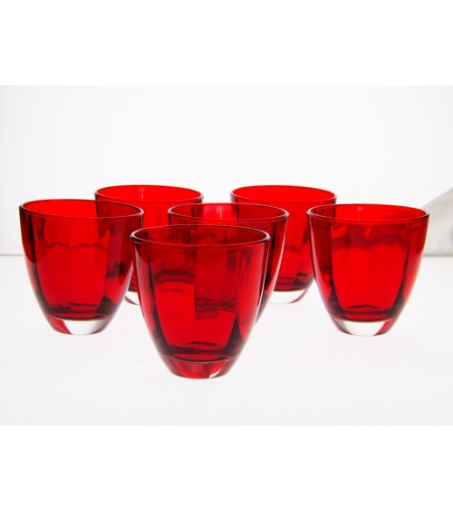 Royal Family - Set of 6 Red Water Glasses -  - 