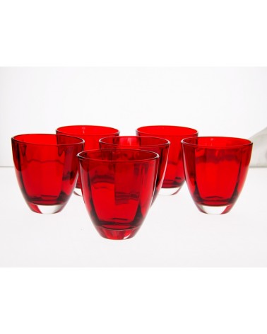 Famille Royale - Coffret de 6 Verres à Eau Rouge -