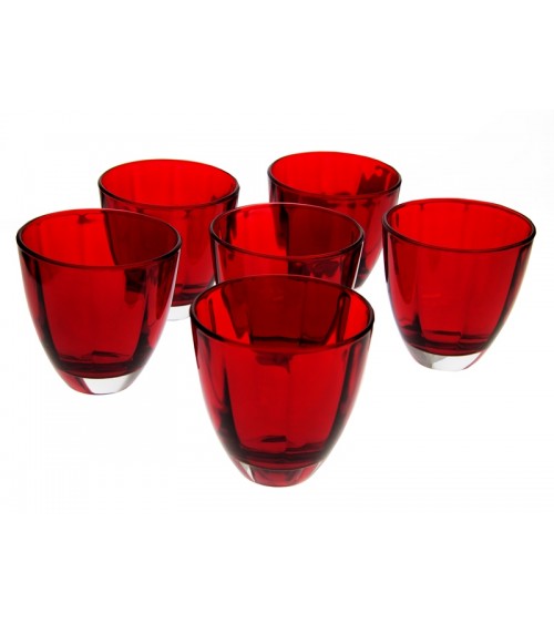 皇室 - 6 件套红色水杯 -