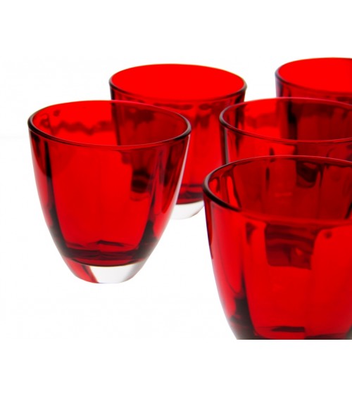 Famille Royale - Coffret de 6 Verres à Eau Rouge -