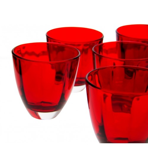 Royal Family - Set of 6 Red Water Glasses -  - 