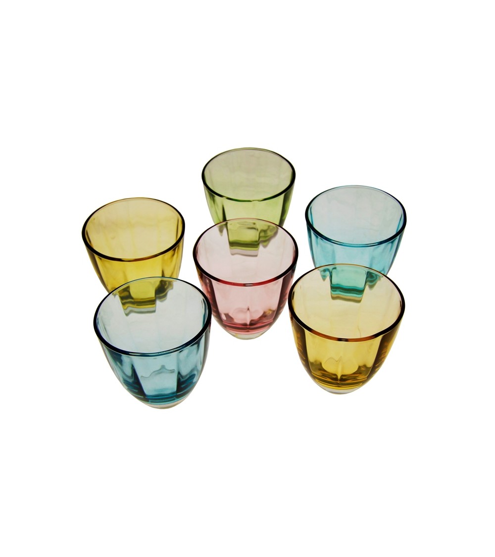 Famille Royale - Coffret de 6 Verres à Eau Colorés -