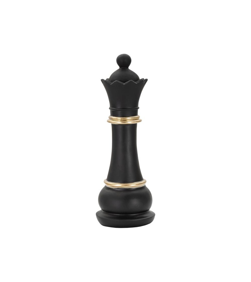 Ornament Chess Piece Black And Gold Queen H 25.5 cm -  - 8024609363030