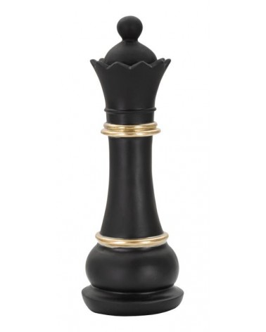 Stück schwarzer Königin schwarz und gold h 25,5 cm - 