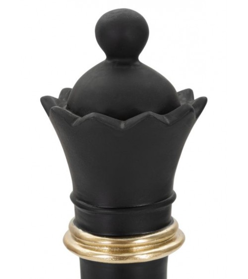 Stück schwarzer Königin schwarz und gold h 25,5 cm - 