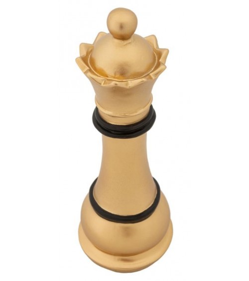 Ornament Piece Chess Queen Queen Gold And Black H 25.5 cm -  - 8024609363047