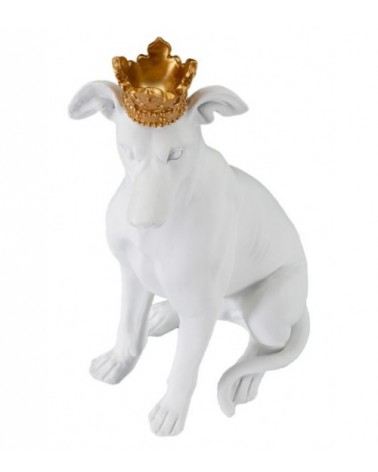 Dog Sculpture With White Crown H Cm 33 -  - 8024609363115