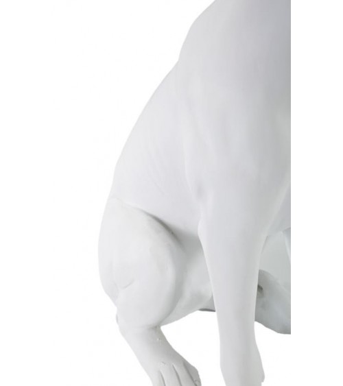 Hundeskulptur mit weißer Krone H cm 33 - 