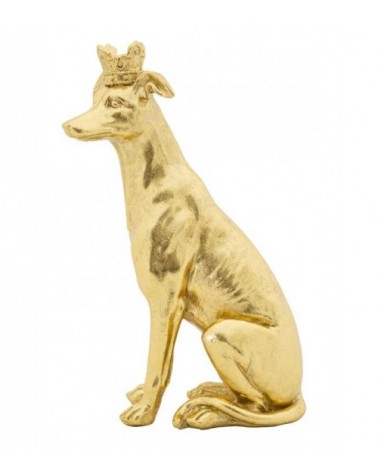 Dog Sculpture With Gold Crown H Cm 33 -  - 8024609363122