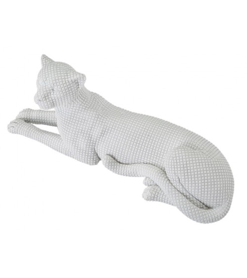 White Lying Leopard Sculpture H 15.3 cm -  - 8024609363092