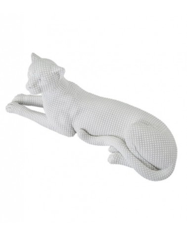 Leopardenskulptur weiß h 15,3 cm - 