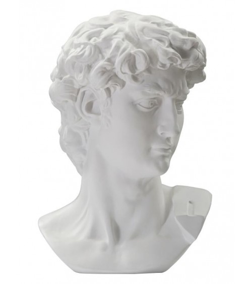 Weiße antike Kopfskulptur H 60 cm - 