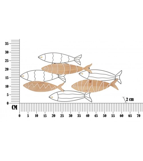 Dekoratives Wandpaneel Fisch Cm 60X2X30 - Mauro Ferretti - 