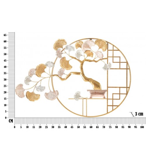 Pannello Decorativo Parete In Ferro Nippon -A- Cm 91,5X3X63 - 