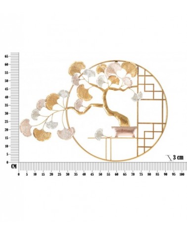 Pannello Decorativo Parete In Ferro Nippon -A- Cm 91,5X3X63 - 