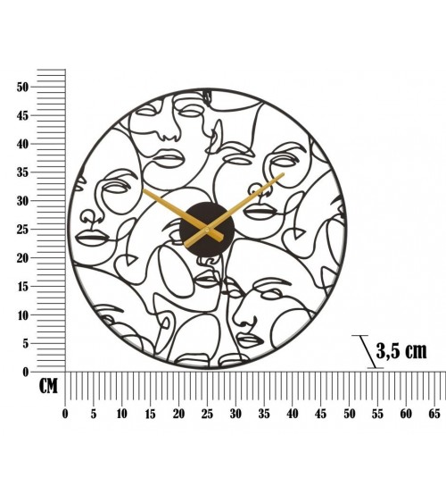 Horloge Murale Visages diam. cm 50X3,5 - 