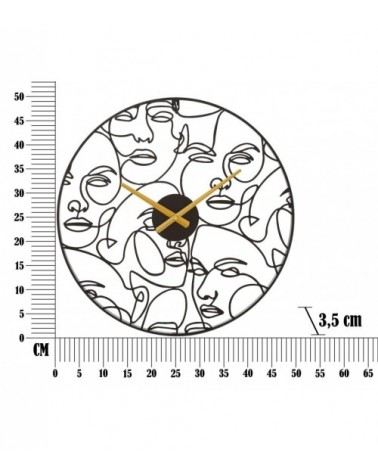 Horloge Murale Visages diam. cm 50X3,5 - 